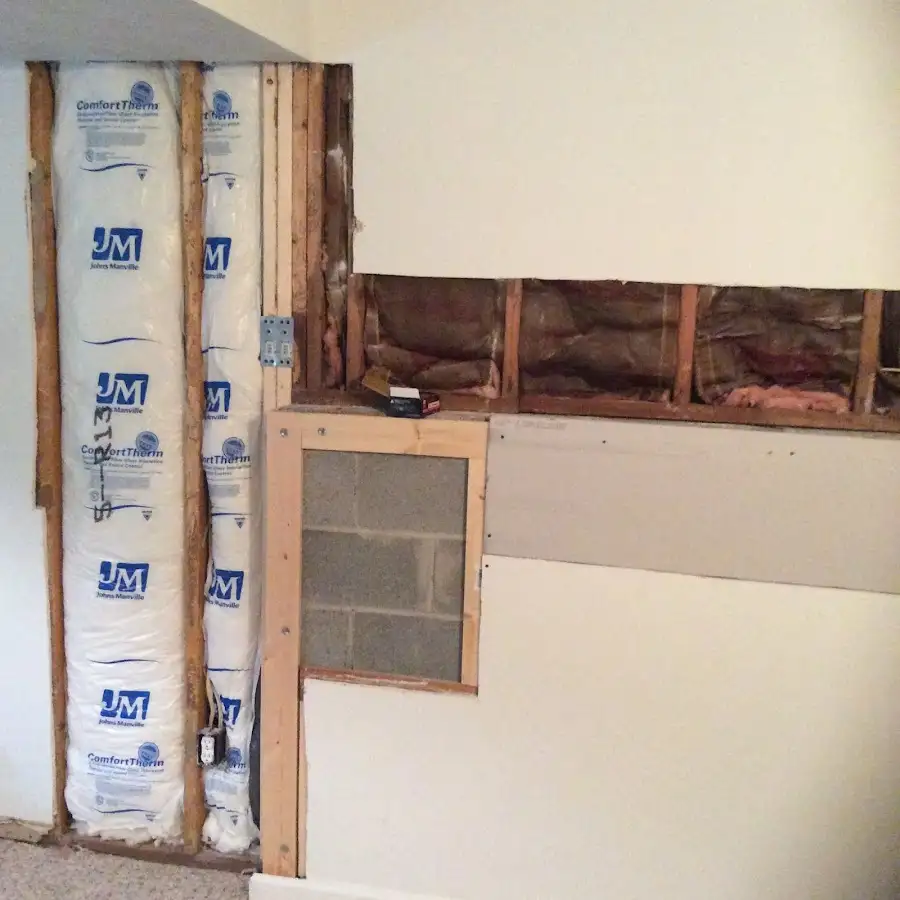 Wall insulation replacement during Contents Cleaning & Restoration in Dover